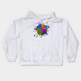 Psychedelic Rainbow Fractal Kids Hoodie